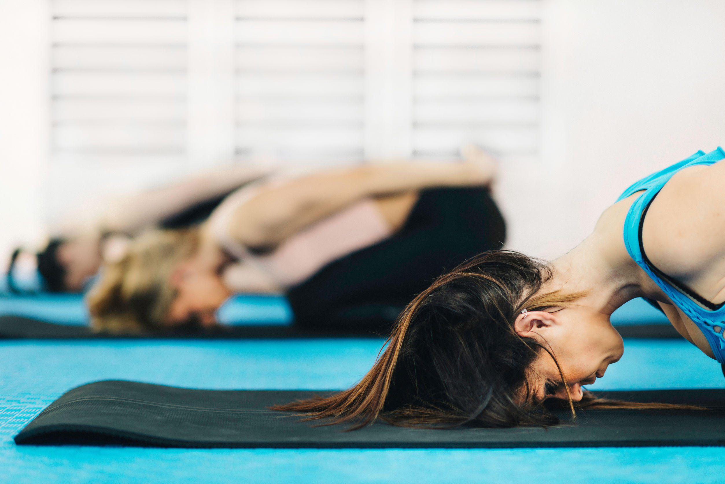 56452285 – yoga class, restorative child’s pose Restorative yoga