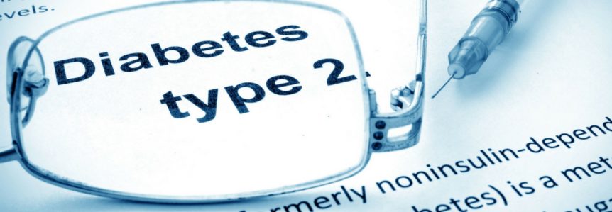 glasses over the word type 2 diabetes