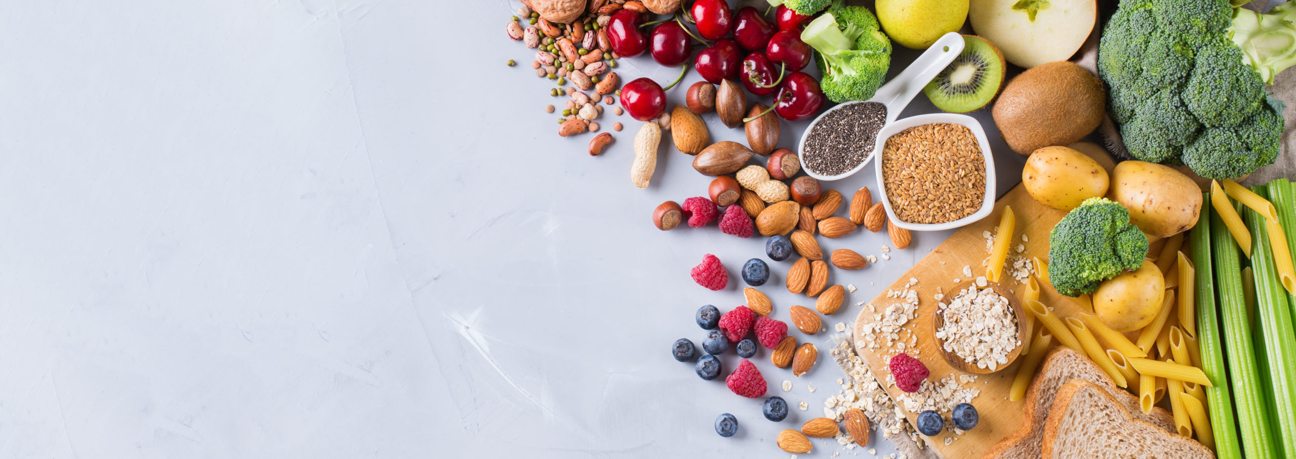 Selection of healthy rich fiber sources vegan food for cooking Selection of healthy rich fiber sources
